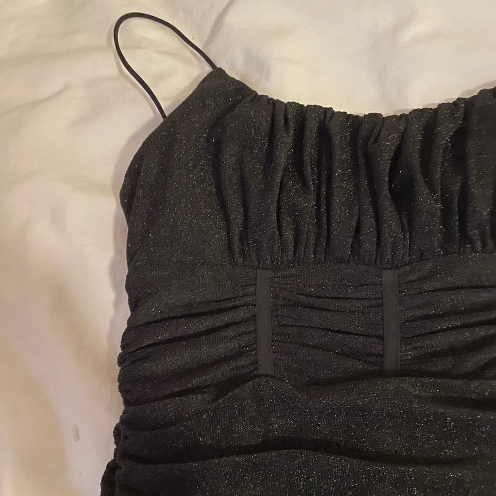 princess polly sparkly black mini dress